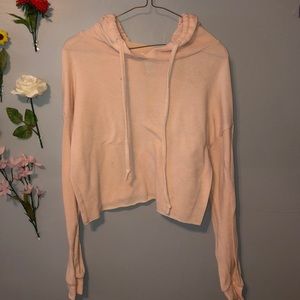 Pink cropped hoodie